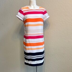 FINAL! Jones New York Colorful Striped Shift Mini Dress